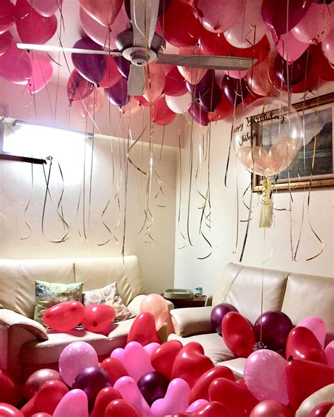 room full of balloons party